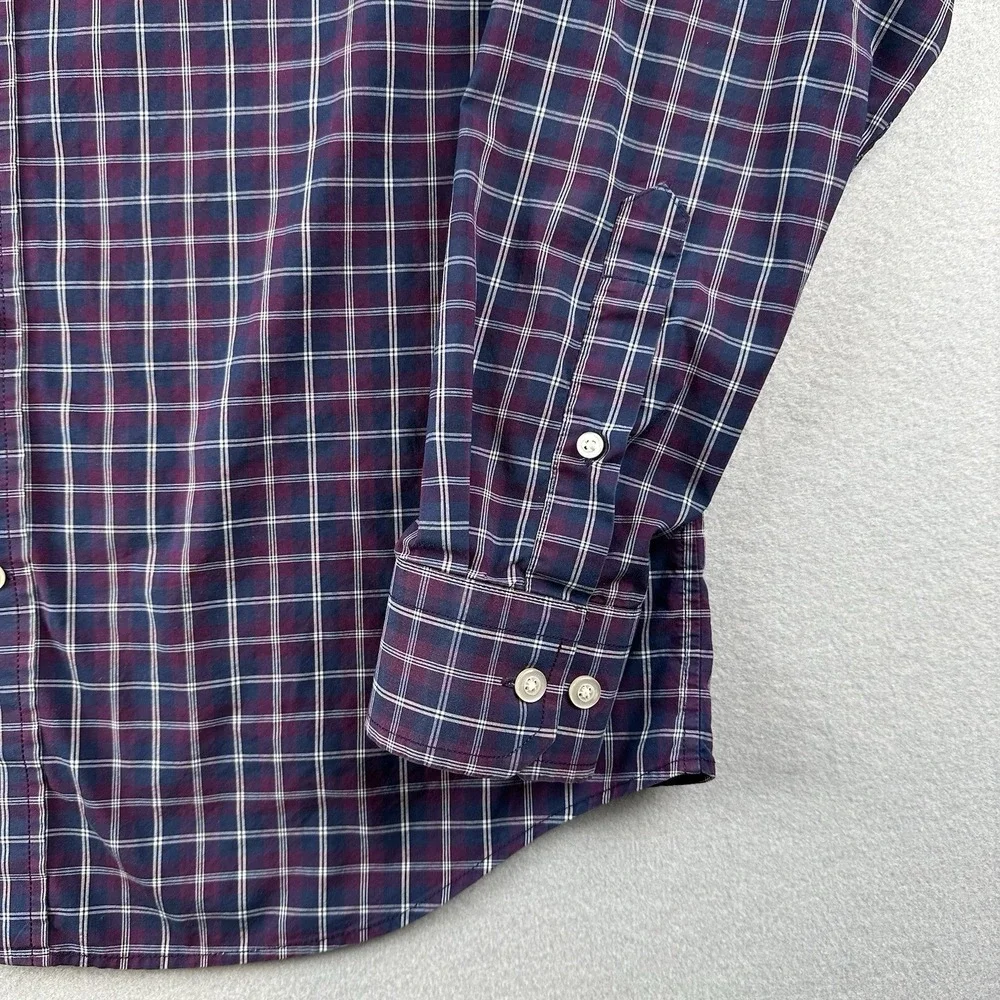 Banana Republic Men's Purple Slim Flex Fit Tech Stretch Cotton Shirt Size Medium